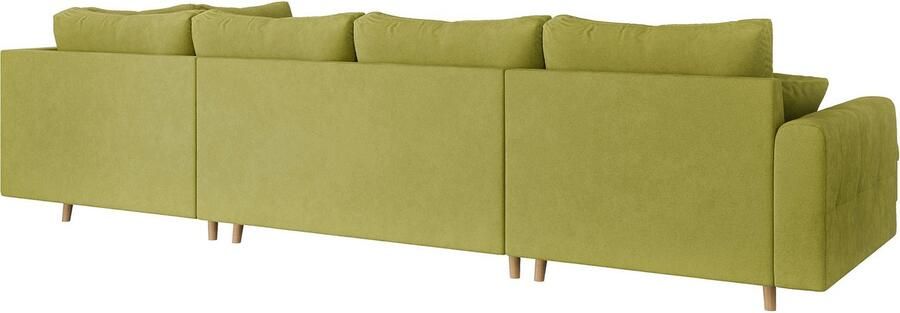 Home affaire Zithoek CHARRE U-vorm met ottomane afmetingen B D H: 310 161 81 cm fijne stiksels losse rug- en sierkussens ook in cord en bouclé - Foto 6