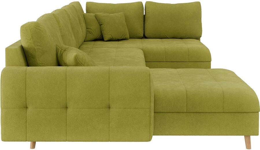 Home affaire Zithoek CHARRE U-vorm met ottomane afmetingen B D H: 310 161 81 cm fijne stiksels losse rug- en sierkussens ook in cord en bouclé - Foto 2