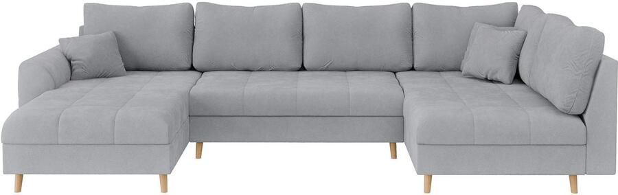 Home affaire Zithoek CHARRE U-vorm met ottomane afmetingen B D H: 310 161 81 cm fijne stiksels losse rug- en sierkussens ook in cord en bouclé - Foto 7