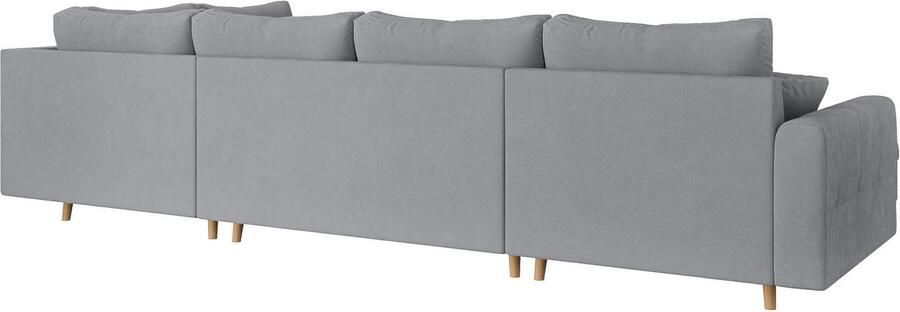 Home affaire Zithoek CHARRE U-vorm met ottomane afmetingen B D H: 310 161 81 cm fijne stiksels losse rug- en sierkussens ook in cord en bouclé - Foto 6