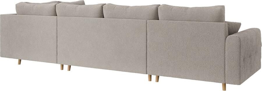 Home affaire Zithoek CHARRE U-vorm met ottomane afmetingen B D H: 310 161 81 cm fijne stiksels losse rug- en sierkussens ook in cord en bouclé - Foto 6