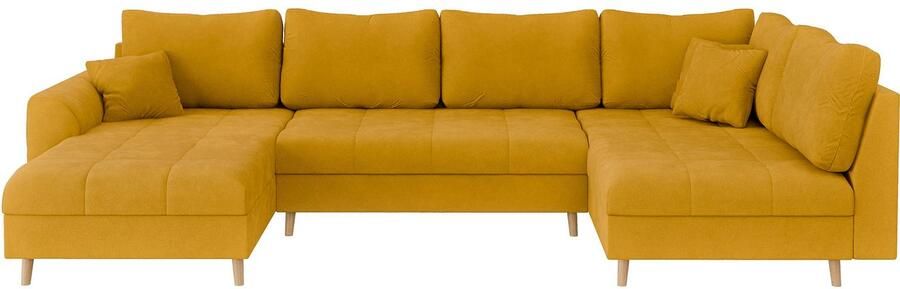 Home affaire Zithoek CHARRE U-vorm met ottomane afmetingen B D H: 310 161 81 cm fijne stiksels losse rug- en sierkussens ook in cord en bouclé - Foto 7