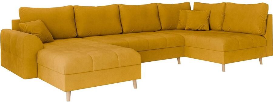 Home affaire Zithoek CHARRE U-vorm met ottomane afmetingen B D H: 310 161 81 cm fijne stiksels losse rug- en sierkussens ook in cord en bouclé - Foto 5