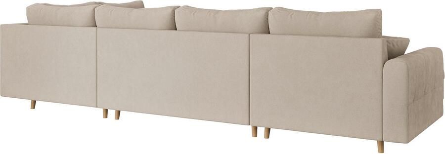 Home affaire Zithoek CHARRE U-vorm met ottomane afmetingen B D H: 310 161 81 cm fijne stiksels losse rug- en sierkussens ook in cord en bouclé - Foto 6