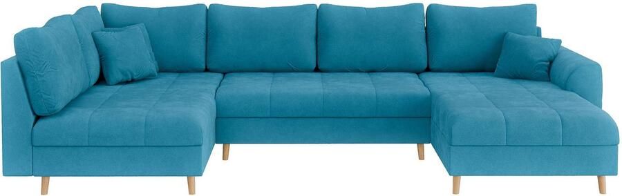 Home affaire Zithoek CHARRE U-vorm met ottomane afmetingen B D H: 310 161 81 cm fijne stiksels losse rug- en sierkussens ook in cord en bouclé - Foto 7