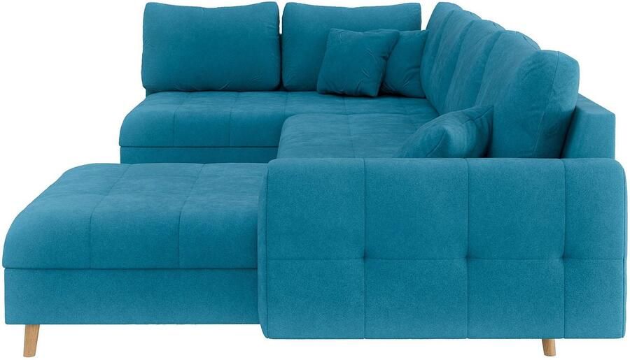 Home affaire Zithoek CHARRE U-vorm met ottomane afmetingen B D H: 310 161 81 cm fijne stiksels losse rug- en sierkussens ook in cord en bouclé - Foto 2