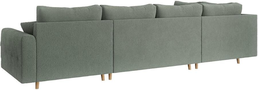 Home affaire Zithoek CHARRE U-vorm met ottomane afmetingen B D H: 310 161 81 cm fijne stiksels losse rug- en sierkussens ook in cord en bouclé - Foto 6