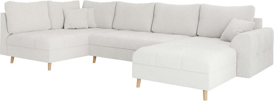 Home affaire Zithoek CHARRE U-vorm met ottomane afmetingen B D H: 310 161 81 cm fijne stiksels losse rug- en sierkussens ook in cord en bouclé - Foto 4