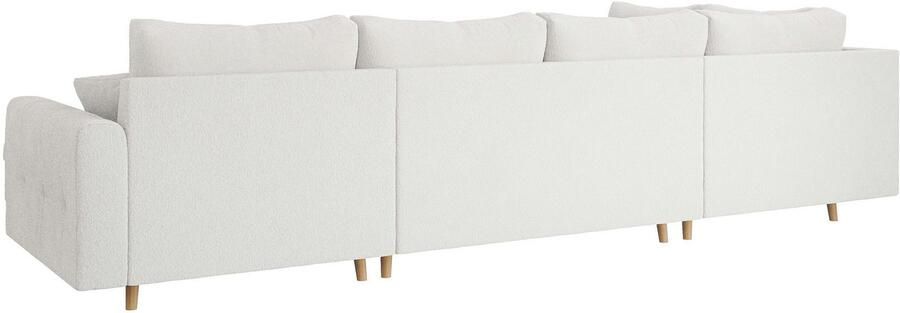 Home affaire Zithoek CHARRE U-vorm met ottomane afmetingen B D H: 310 161 81 cm fijne stiksels losse rug- en sierkussens ook in cord en bouclé - Foto 5