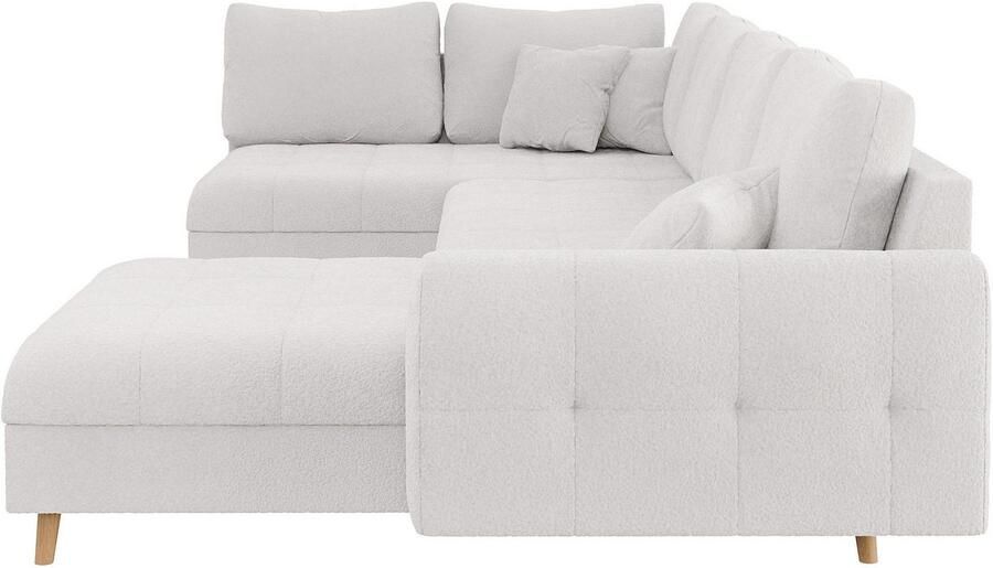 Home affaire Zithoek CHARRE U-vorm met ottomane afmetingen B D H: 310 161 81 cm fijne stiksels losse rug- en sierkussens ook in cord en bouclé - Foto 2