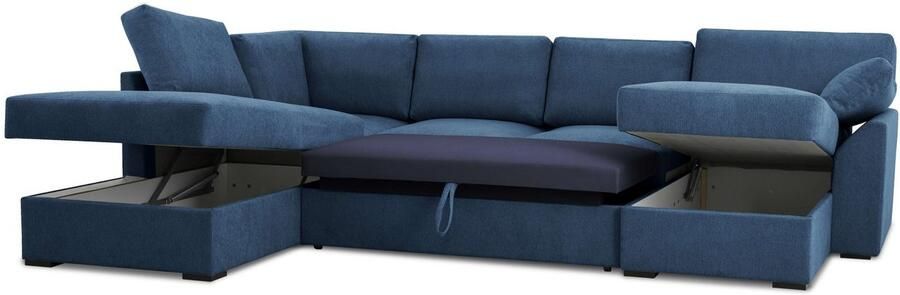 Home affaire Zithoek Citry Breedte 309 cm chenille bedfunctie bedlade U-vorm - Foto 6