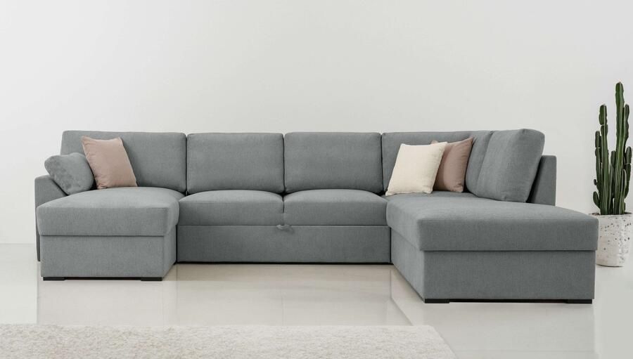 Home affaire Zithoek Citry Breedte 309 cm chenille bedfunctie bedlade U-vorm - Foto 9