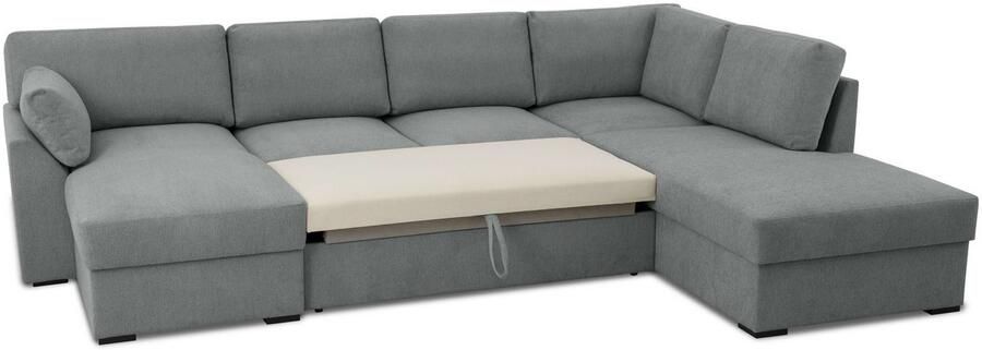 Home affaire Zithoek Citry Breedte 309 cm chenille bedfunctie bedlade U-vorm - Foto 4