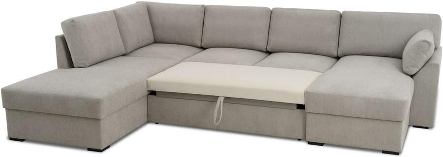 Home affaire Zithoek Citry Breedte 309 cm chenille bedfunctie bedlade U-vorm - Foto 4