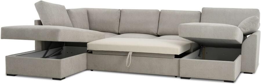 Home affaire Zithoek Citry Breedte 309 cm chenille bedfunctie bedlade U-vorm - Foto 7