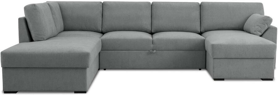 Home affaire Zithoek Citry Breedte 309 cm chenille bedfunctie bedlade U-vorm - Foto 4