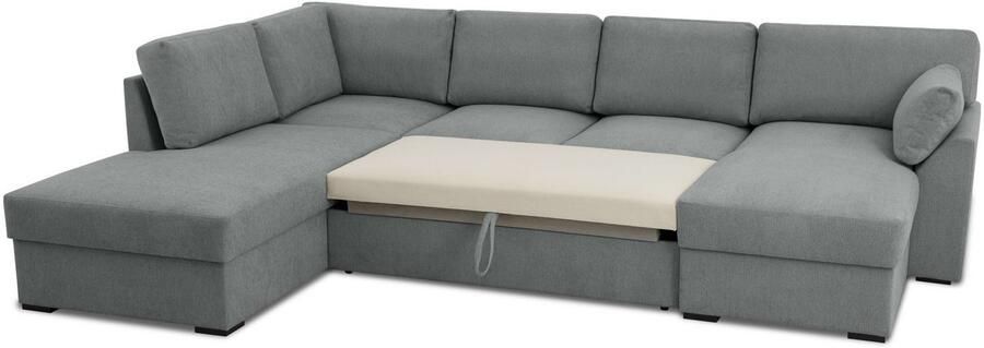 Home affaire Zithoek Citry Breedte 309 cm chenille bedfunctie bedlade U-vorm - Foto 3