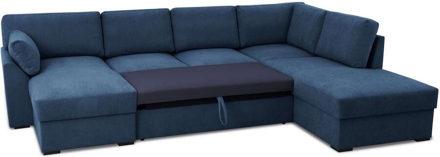 Home affaire Zithoek Citry Breedte 309 cm chenille bedfunctie bedlade U-vorm - Foto 4