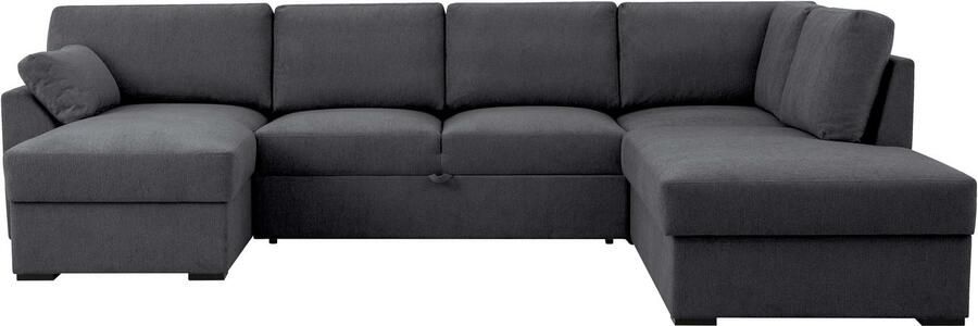 Home affaire Zithoek Citry Breedte 309 cm chenille bedfunctie bedlade U-vorm - Foto 6