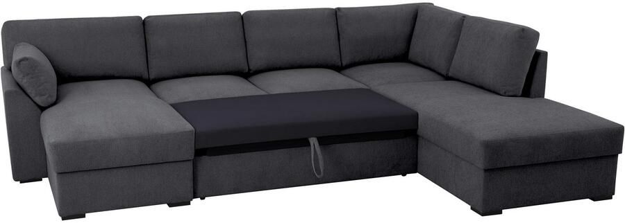 Home affaire Zithoek Citry Breedte 309 cm chenille bedfunctie bedlade U-vorm - Foto 4