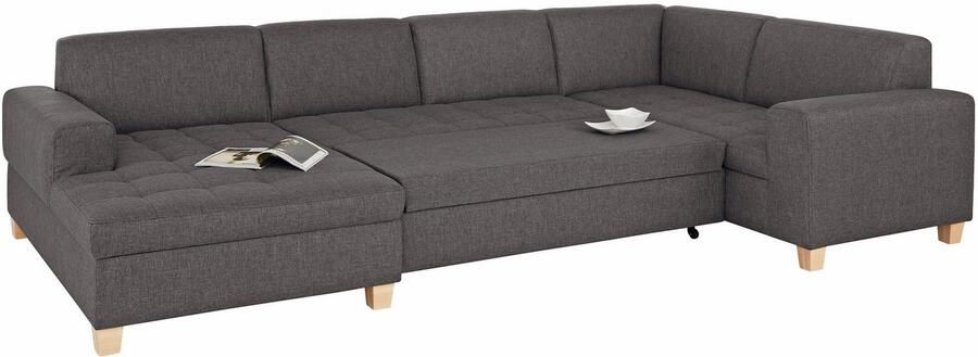 Home affaire Zithoek Corby veel ruimte en comfort U-vorm naar keuze met slaapfunctie stiksels op het zitoppervlak - Foto 10