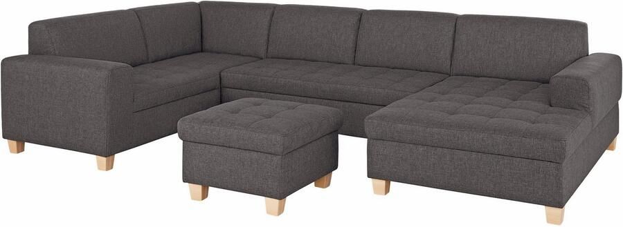 Home affaire Zithoek Corby veel ruimte en comfort U-vorm naar keuze met slaapfunctie stiksels op het zitoppervlak - Foto 9
