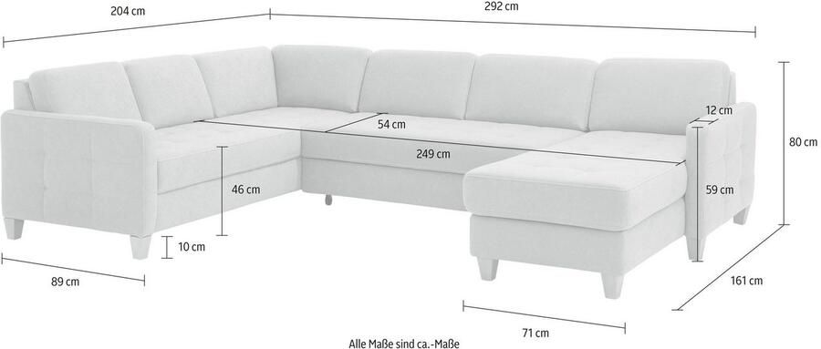 Home affaire Zithoek Earl U-vorm naar keuze ook met slaapfunctie of slaapfunctie met bedkist - Foto 4