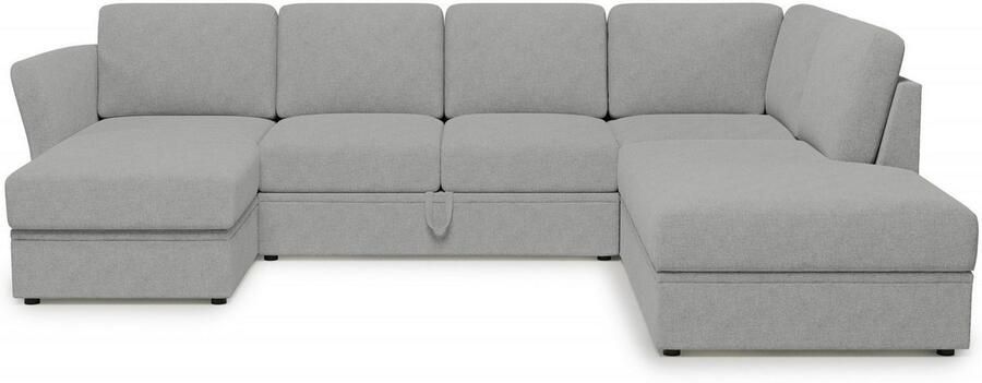 Home affaire Zithoek Lavars slaapbank met slaapfunctie en bergruimte in twee verschillende stofkwaliteiten - Foto 4