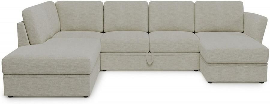 Home affaire Zithoek Lavars slaapbank met slaapfunctie en bergruimte in twee verschillende stofkwaliteiten - Foto 4