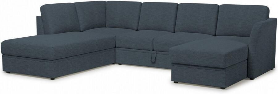 Home affaire Zithoek Lavars slaapbank met slaapfunctie en bergruimte in twee verschillende stofkwaliteiten - Foto 7