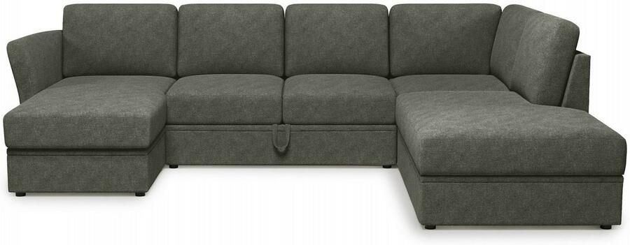 Home affaire Zithoek Lavars slaapbank met slaapfunctie en bergruimte in twee verschillende stofkwaliteiten - Foto 4