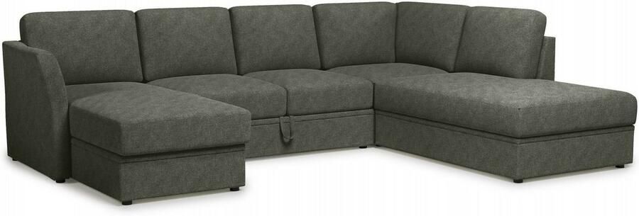 Home affaire Zithoek Lavars slaapbank met slaapfunctie en bergruimte in twee verschillende stofkwaliteiten - Foto 7