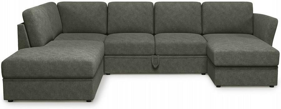 Home affaire Zithoek Lavars slaapbank met slaapfunctie en bergruimte in twee verschillende stofkwaliteiten - Foto 4