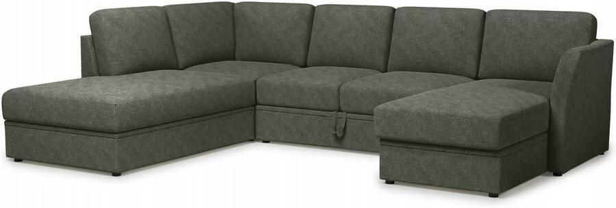 Home affaire Zithoek Lavars slaapbank met slaapfunctie en bergruimte in twee verschillende stofkwaliteiten - Foto 7