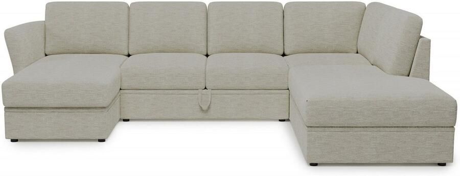 Home affaire Zithoek Lavars slaapbank met slaapfunctie en bergruimte in twee verschillende stofkwaliteiten - Foto 4