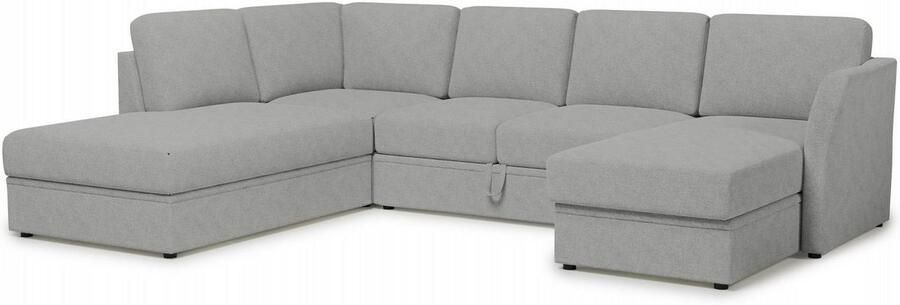 Home affaire Zithoek Lavars slaapbank met slaapfunctie en bergruimte in twee verschillende stofkwaliteiten - Foto 7