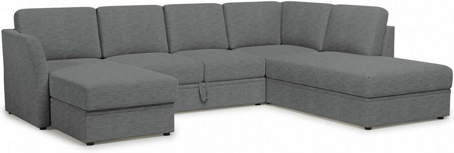 Home affaire Zithoek Lavars slaapbank met slaapfunctie en bergruimte in twee verschillende stofkwaliteiten - Foto 7