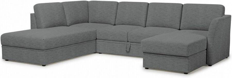 Home affaire Zithoek Lavars slaapbank met slaapfunctie en bergruimte in twee verschillende stofkwaliteiten - Foto 7