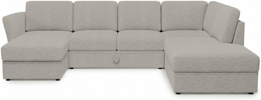 Home affaire Zithoek Lavars slaapbank met slaapfunctie en bergruimte in twee verschillende stofkwaliteiten - Foto 4