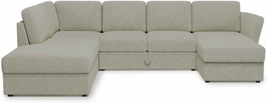 Home affaire Zithoek Lavars slaapbank met slaapfunctie en bergruimte in twee verschillende stofkwaliteiten - Foto 4