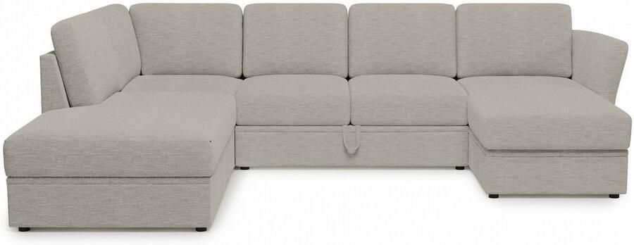 Home affaire Zithoek Lavars slaapbank met slaapfunctie en bergruimte in twee verschillende stofkwaliteiten - Foto 4