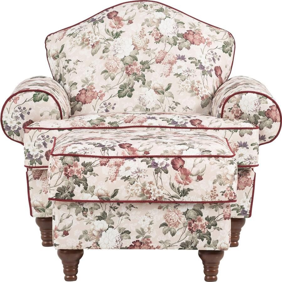 Home affaire Zithoek LUCIENNE met gedraaide houten poten (2-delig)