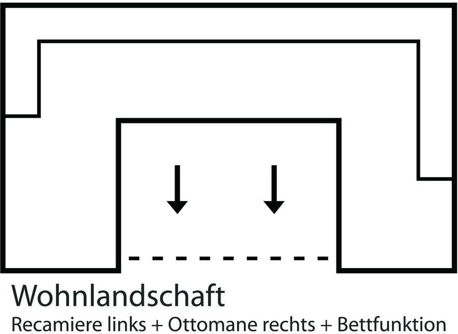 Home affaire Zithoek Puccini U-vorm met binnenvering zitdiepteverstelling contrastnaad - Foto 3