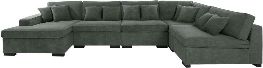 Home affaire Zithoek Skara U-vorm Loungebank met binnenveringsinterieur in vele overtrekkwaliteiten - Foto 4