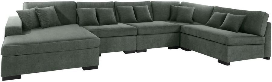 Home affaire Zithoek Skara U-vorm Loungebank met binnenveringsinterieur in vele overtrekkwaliteiten - Foto 3