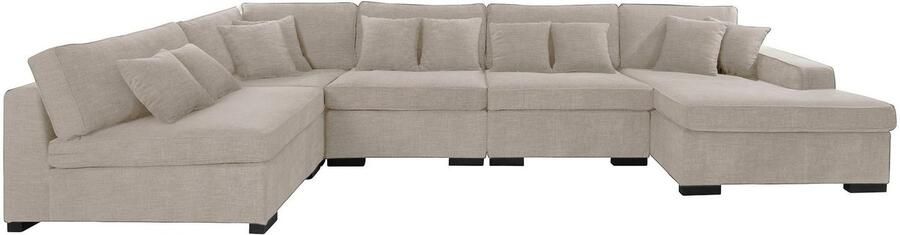 Home affaire Zithoek Skara U-vorm Loungebank met binnenveringsinterieur in vele overtrekkwaliteiten - Foto 4