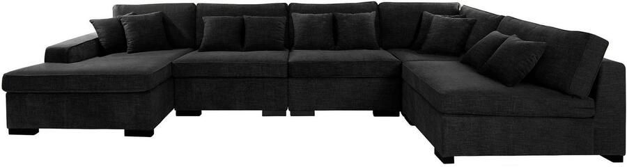 Home affaire Zithoek Skara U-vorm Loungebank met binnenveringsinterieur in vele overtrekkwaliteiten - Foto 4