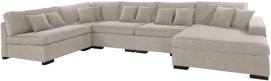 Home affaire Zithoek Skara U-vorm Loungebank met binnenveringsinterieur in vele overtrekkwaliteiten - Foto 3