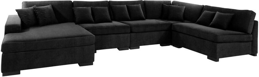 Home affaire Zithoek Skara U-vorm Loungebank met binnenveringsinterieur in vele overtrekkwaliteiten - Foto 3