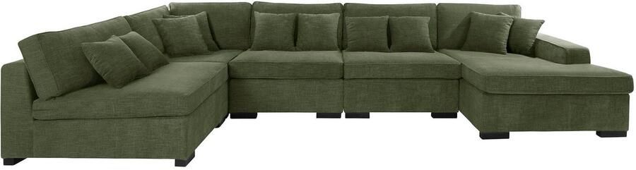 Home affaire Zithoek Skara U-vorm Loungebank met binnenveringsinterieur in vele overtrekkwaliteiten - Foto 4